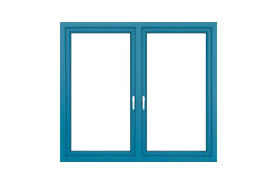 
Blå diamant ram – utåtgående PVC fönster IGLO EXT, modern färg
